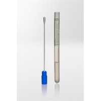Tampoane recoltare exudat faringian cu mediu de transport AMIES, Sterile R, PCR ready, Albastre, impachetare individuala, tija plastic flexibila, CE/IVD
