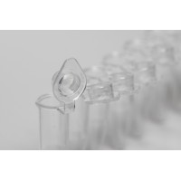 Microtuburi PCR Centrifuga PP, 0.2 ml, 8/strip, capac individual drept, foarte transparent, np pcr ready, max. RCF 20.000g, autoclavabile pana la 121°C, CE/IVD, 120/pk