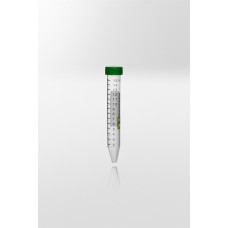 Tuburi Centrifuga  sterile PP cu capac verde PE, 15ml, Ø17x120 mm, fund conic, gradate, cu suprafata de scriere, pcr ready, RCF max 17000g, 500/pk