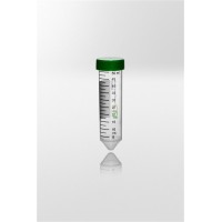 Tuburi Centrifuga  sterile PP cu capac verde PE, 50ml, Ø30x115 mm, fund conic, gradate, cu suprafata de scriere, pcr ready, RCF max 20000g, 250/pk